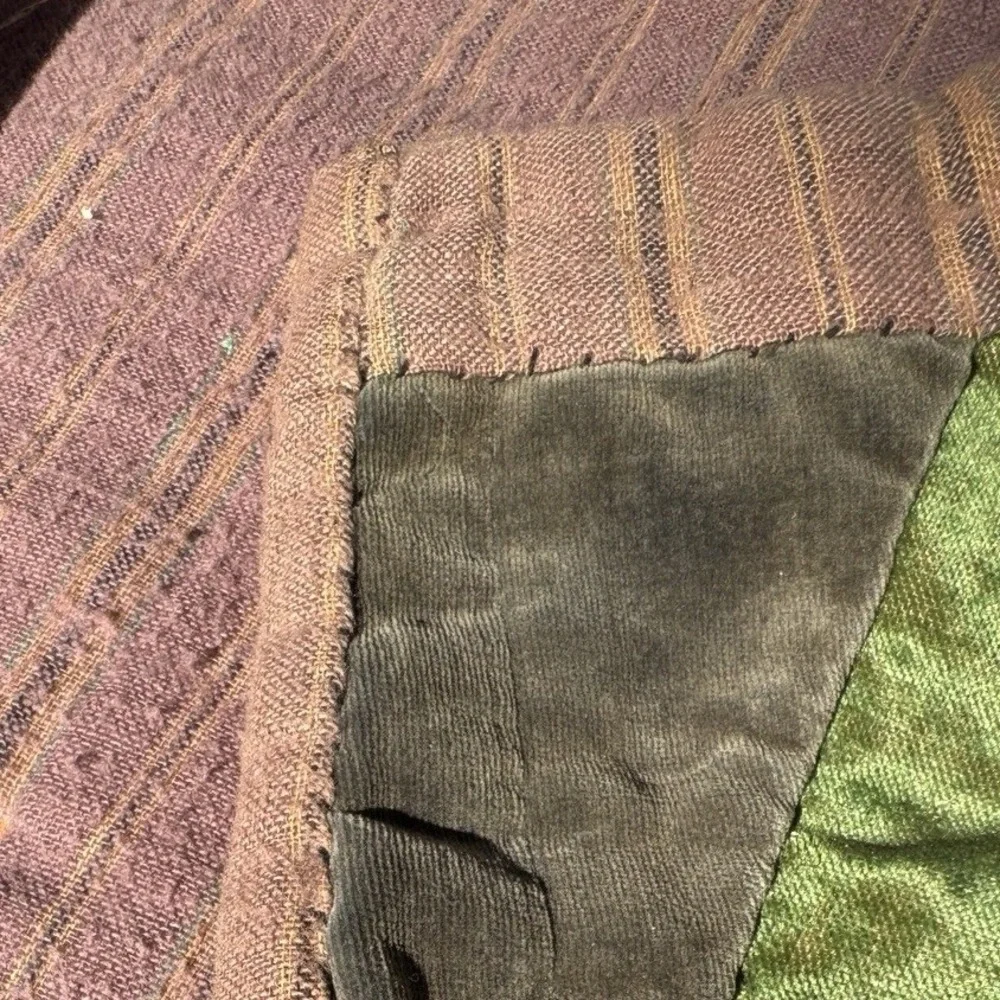 Antique Victorian Crazy Quilt Velvet Silk Hand Stitched‎ Painted 77x71 c1885